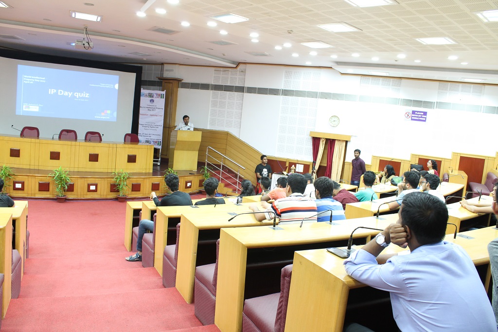 Coordinator inaugurating the IP Day 2017 Quiz